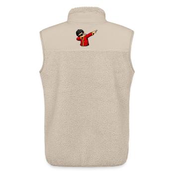 Dabbing Chinese - Unisex Sherpaweste von Stanley/Stella - Beige - Hinten - AI Model Male 178 light (178cm)