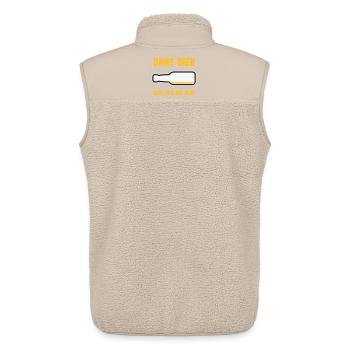 Ohne Bier Geht Nix Bei Mir! (Bierchen / NEG 3C) - Unisex Sherpaweste von Stanley/Stella - Beige - Hinten - AI Model Male 178 light (178cm)