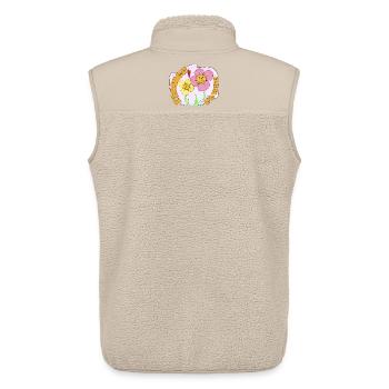 Flower Power  - Unisex Sherpaweste von Stanley/Stella - Beige - Hinten - AI Model Male 178 light (178cm)