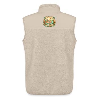 Waiting for Halloween Skeleton Hallloween Anticipation - Unisex Sherpa Gilet by Stanley/Stella - beige - Back - AI Model Male 178 light (178cm)