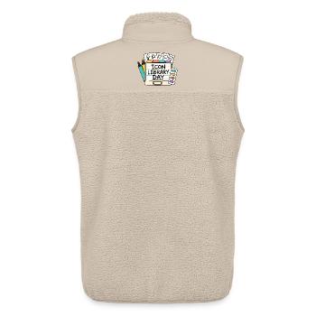 ICON LIBRARY DAY - Unisex Sherpa Gilet by Stanley/Stella - beige - Back - AI Model Male 178 light (178cm)