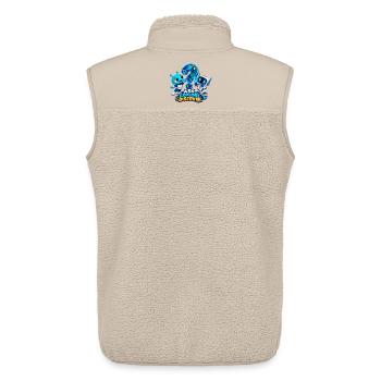 Frag. Erkunde. Entdecke. - Unisex Sherpaweste von Stanley/Stella - Beige - Hinten - AI Model Male 178 light (178cm)