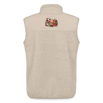 Weihnachten Landleben Ho Ho Hof Landwirtschaft  - Unisex Sherpaweste von Stanley/Stella - Beige - Hinten - AI Model Male 178 light (178cm)