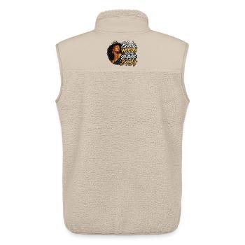 Schwarze Frauen sind mein Schönheitsideal, schwarze Königin - Unisex Sherpaweste von Stanley/Stella - Beige - Hinten - AI Model Male 178 light (178cm)