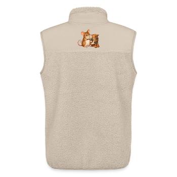 Maus mahlt Getreide - Unisex Sherpaweste von Stanley/Stella - Beige - Hinten - AI Model Male 178 light (178cm)