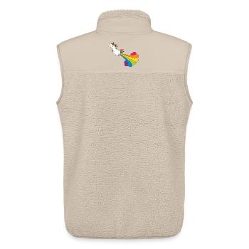 Pupsendes Einhorn - Unisex Sherpaweste von Stanley/Stella - Beige - Hinten - AI Model Male 178 light (178cm)