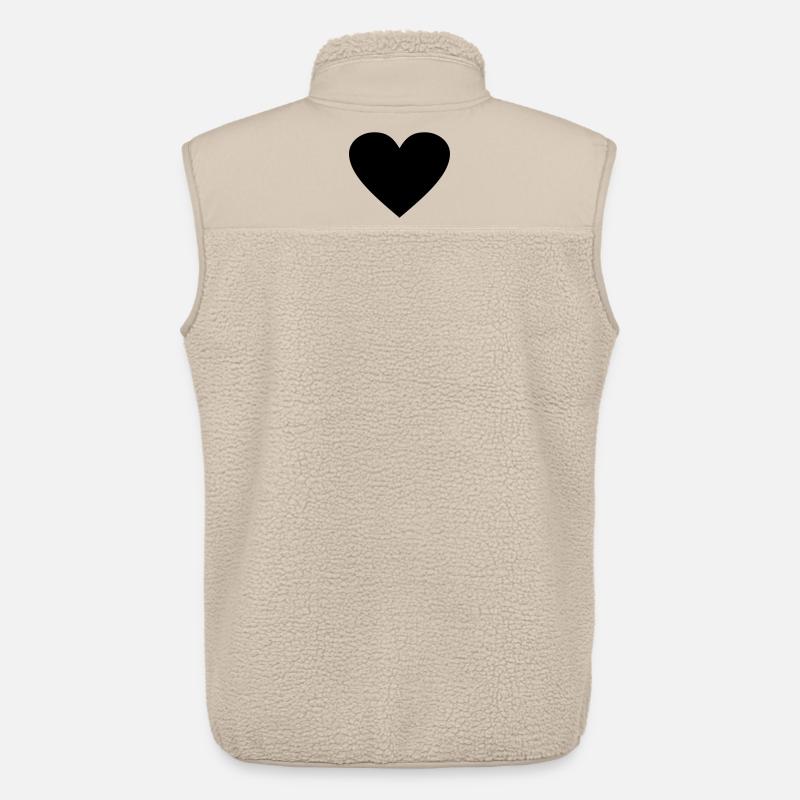 Schwarzes Herz Awesomeelement - Unisex Sherpaweste von Stanley/Stella - Beige