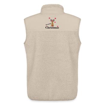 Jour de Noël - Veste sans manches sherpa unisexe Stanley/Stella - beige - Dos - AI Model Male 178 light (178cm)