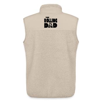 Der rollende Vater im Rollstuhl, Vater # - Unisex Sherpaweste von Stanley/Stella - Beige - Hinten - AI Model Male 178 light (178cm)