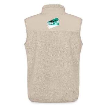 The Power of Bremen Football - Unisex Sherpa Gilet by Stanley/Stella - beige - Back - AI Model Male 178 light (178cm)