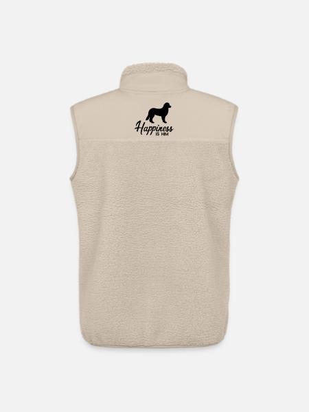 Happiness is my dog - Unisex Sherpa Gilet by Stanley/Stella - beige