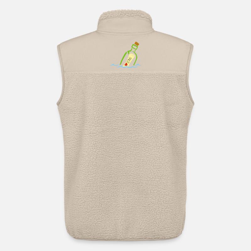 Eine Flasche im Meer - Unisex Sherpaweste von Stanley/Stella - Beige