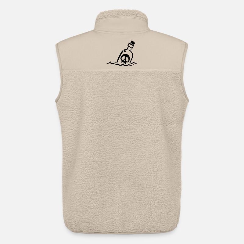 Schwarzer Totenkopf in der Flasche - Unisex Sherpaweste von Stanley/Stella - Beige