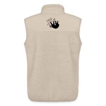 Black Sloth Skull - Unisex Sherpa Gilet by Stanley/Stella - beige - Back - AI Model Male 178 light (178cm)