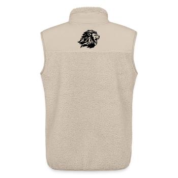 Le roi des animaux (noir) - Veste sans manches sherpa unisexe Stanley/Stella - beige - Dos - AI Model Male 178 light (178cm)