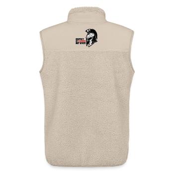 Respect Is earned not given – Spartanerhelm - Unisex Sherpaweste von Stanley/Stella - Beige - Hinten - AI Model Male 178 light (178cm)