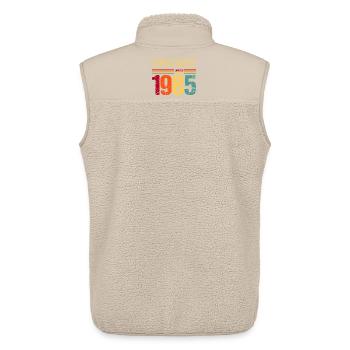 1985 Limited Edition  - Unisex Sherpaweste von Stanley/Stella - Beige - Hinten - AI Model Male 178 light (178cm)