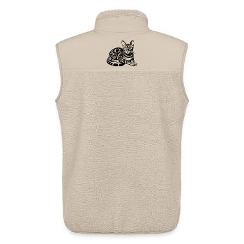 Bengal Cat Design – Wild, Beautiful and Unique - Unisex Sherpa Gilet by Stanley/Stella - beige - Back - AI Model Male 178 light (178cm)