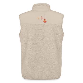 Herzschlag-Gitarren-Gradient - Unisex Sherpaweste von Stanley/Stella - Beige - Hinten - AI Model Male 178 light (178cm)