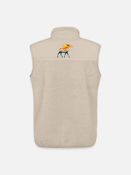 Alci, Foresta, Natura, Natura Selvaggia, Esterno, Animale - Gilet sherpa unisex di Stanley/Stella - beige