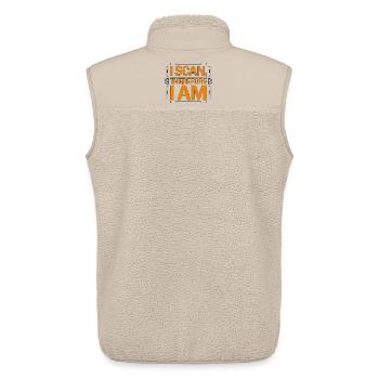MRI Tech I Scan Therefore I Am MRI Technologist - Unisex Sherpaweste von Stanley/Stella - Beige - Hinten - AI Model Male 178 light (178cm)