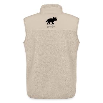 Triceratops Profile – Dino Facts - Unisex Sherpa Gilet by Stanley/Stella - beige - Back - AI Model Male 178 light (178cm)