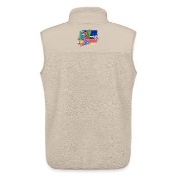 Curaçao Vintage Caribbean Souvenir with Turtle - Unisex Sherpa Gilet by Stanley/Stella - beige - Back - AI Model Male 178 light (178cm)