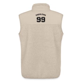 99 Problems - Unisex Sherpaweste von Stanley/Stella - Beige - Hinten - AI Model Male 178 light (178cm)