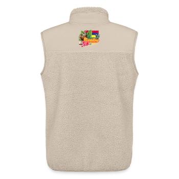 Mauritius Retro Indian Ocean Dodo Souvenir - Unisex Sherpa Gilet by Stanley/Stella - beige - Back - AI Model Male 178 light (178cm)
