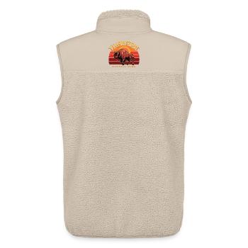 Yellowstone National Park Buffalo Bison - Unisex Sherpa Gilet by Stanley/Stella - beige - Back - AI Model Male 178 light (178cm)