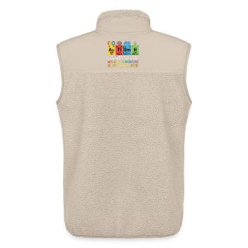 Autism Awareness Chemistry Neurodiversity - Unisex Sherpa Gilet by Stanley/Stella - beige - Back - AI Model Male 178 light (178cm)