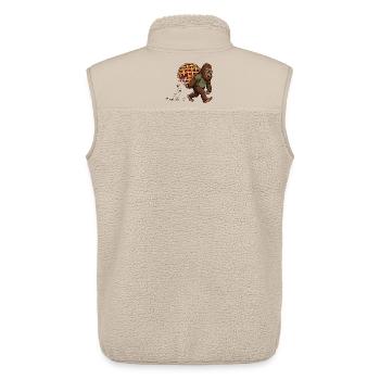 Math Humor – Bigfoot Pie Thief Pi - Unisex Sherpa Gilet by Stanley/Stella - beige - Back - AI Model Male 178 light (178cm)