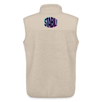 stable - Unisex Sherpa Gilet by Stanley/Stella - beige - Back - AI Model Male 178 light (178cm)