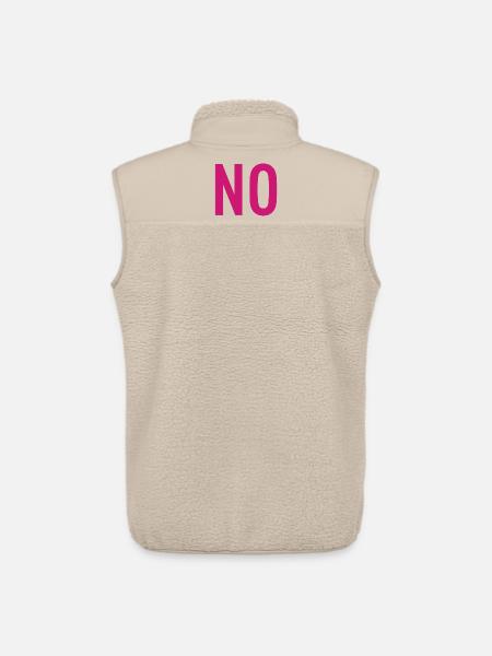 NO – Pink Typography Statement - Unisex Sherpa Gilet by Stanley/Stella - beige