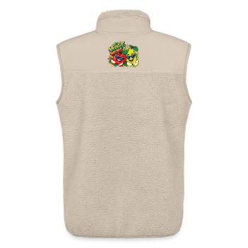 Veggie Wins Apfel Birne - Unisex Sherpaweste von Stanley/Stella - Beige - Hinten - AI Model Male 178 light (178cm)