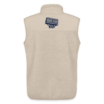Stadion Flutlicht Grafik - Unisex Sherpaweste von Stanley/Stella - Beige - Hinten - AI Model Male 178 light (178cm)