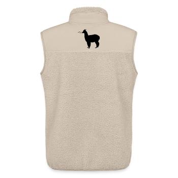 Alpaka spuckt - Lama spuckt - Unisex Sherpaweste von Stanley/Stella - Beige - Hinten - AI Model Male 178 light (178cm)