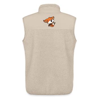 Laughing Fox - Unisex Sherpa Gilet by Stanley/Stella - beige - Back - AI Model Male 178 light (178cm)