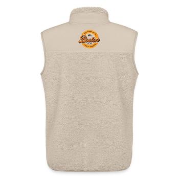 Boston Retro Kreislogo Druck - Unisex Sherpaweste von Stanley/Stella - Beige - Hinten - AI Model Male 178 light (178cm)