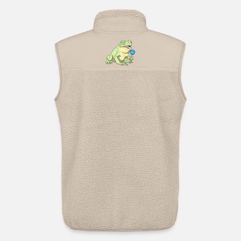 Sucette grenouille - Veste sans manches sherpa unisexe Stanley/Stella - beige