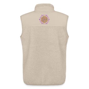 Flower of Life - Unisex Sherpa Gilet by Stanley/Stella - beige - Back - AI Model Male 178 light (178cm)