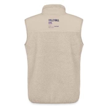 Volleyball - Unisex Sherpa Gilet by Stanley/Stella - beige - Back - AI Model Male 178 light (178cm)