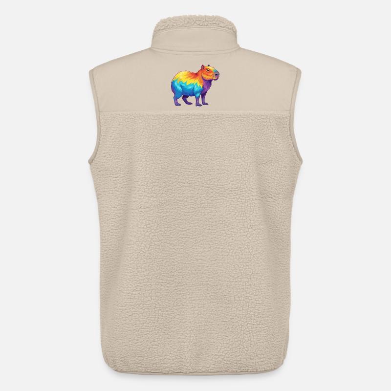 Bunte Capybara-Regenbogen-Pop-Art-Aquarell - Unisex Sherpaweste von Stanley/Stella - Beige