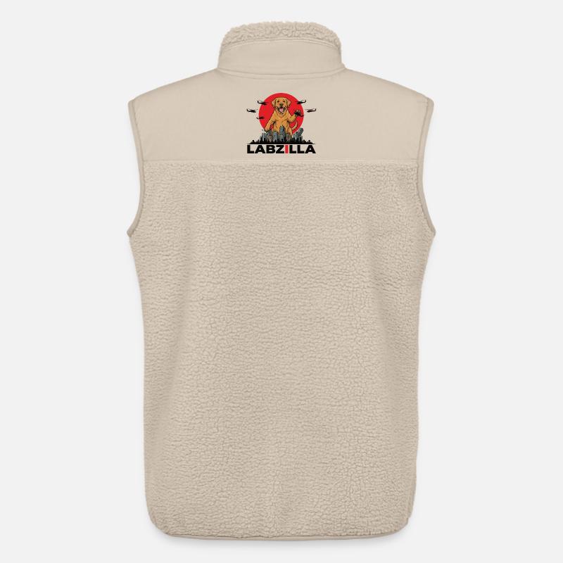 Labzilla – Le chien géant ultime - Veste sans manches sherpa unisexe Stanley/Stella - beige
