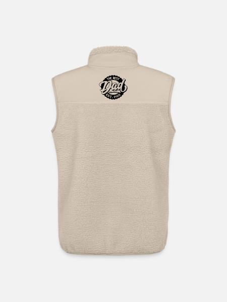The Best Dad EST 1985 - Unisex Sherpa Gilet by Stanley/Stella - beige