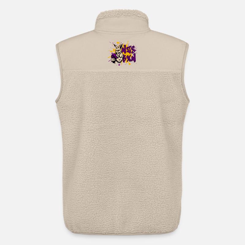 Graffiti NZS BXN – Déclaration antifasciste - Veste sans manches sherpa unisexe Stanley/Stella - beige