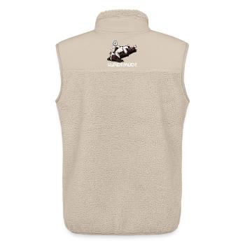 Hundemüde Münsterländer Münsterländerbesitzer  - Unisex Sherpaweste von Stanley/Stella - Beige - Hinten - AI Model Male 178 light (178cm)