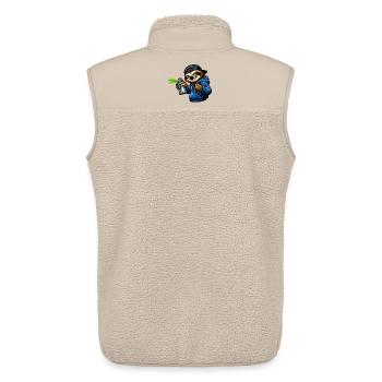 Cool sloth spraying graffiti - Unisex Sherpa Gilet by Stanley/Stella - beige - Back - AI Model Male 178 light (178cm)