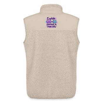 Ctrl Z im echten Leben - IT Humor - Unisex Sherpaweste von Stanley/Stella - Beige - Hinten - AI Model Male 178 light (178cm)