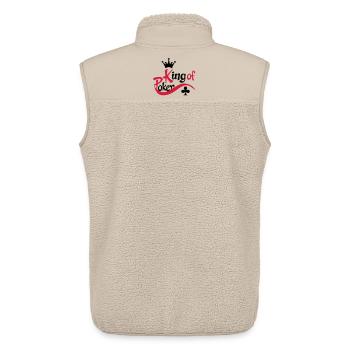 poker - Veste sans manches sherpa unisexe Stanley/Stella - beige - Dos - AI Model Male 178 light (178cm)